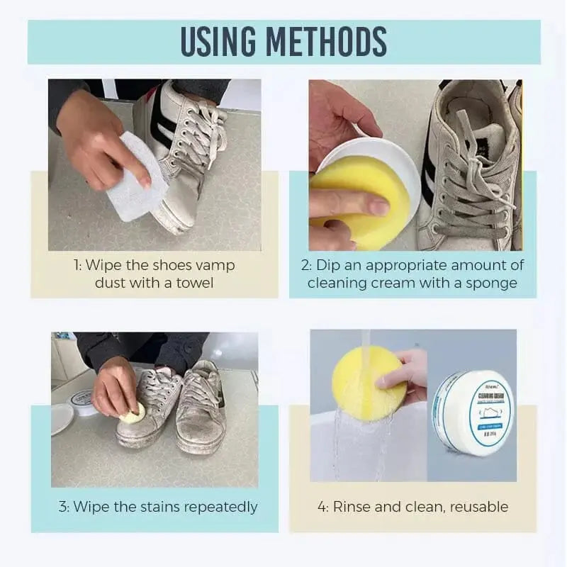 Kalsten | 2-piece set white shoe cleaning cream – gentle stain remover for brilliantly clean shoes!