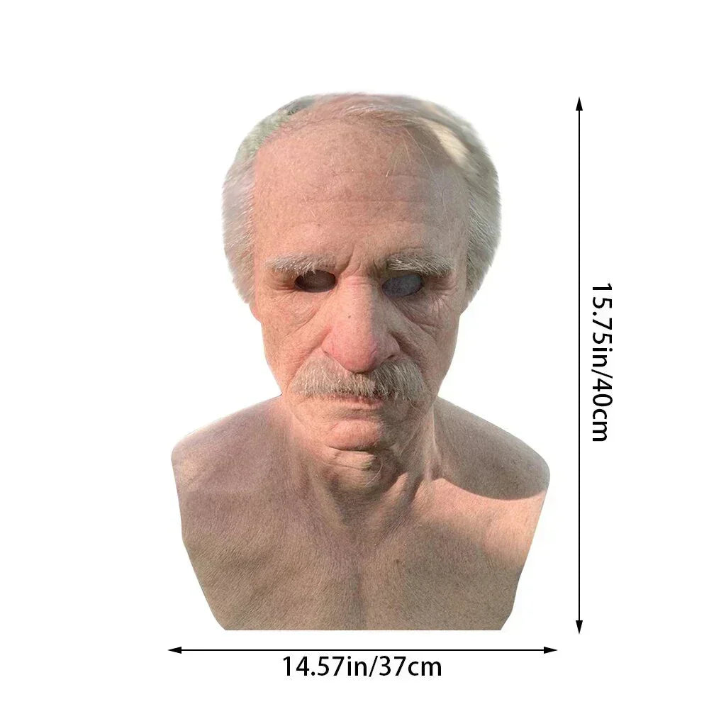 Kalsten | Creepy Old Man Mask – Realistic Latex Halloween Mask for Adults