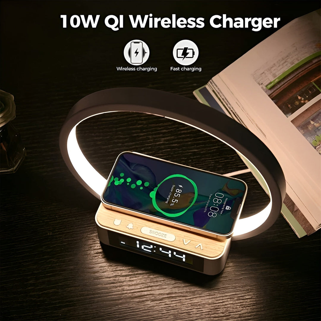 Modern Table Lamp with Wireless Charger and Alarm Function Kalsten