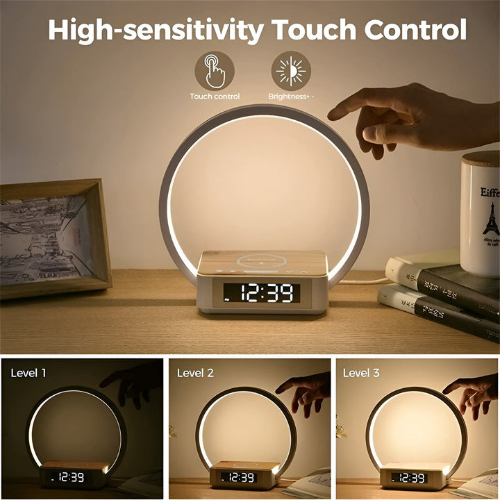 Modern Table Lamp with Wireless Charger and Alarm Function Kalsten