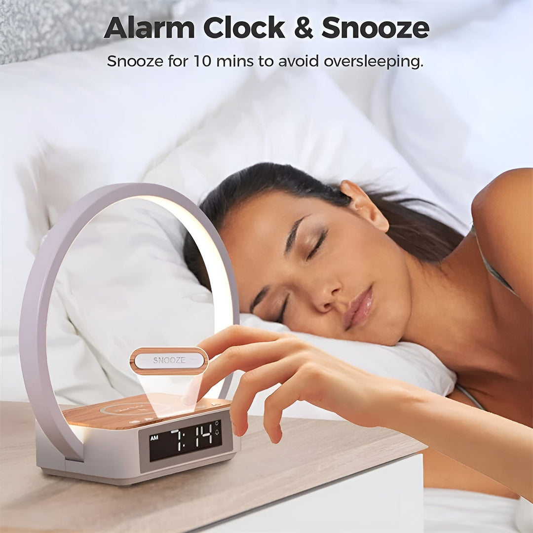 Modern Table Lamp with Wireless Charger and Alarm Function Kalsten