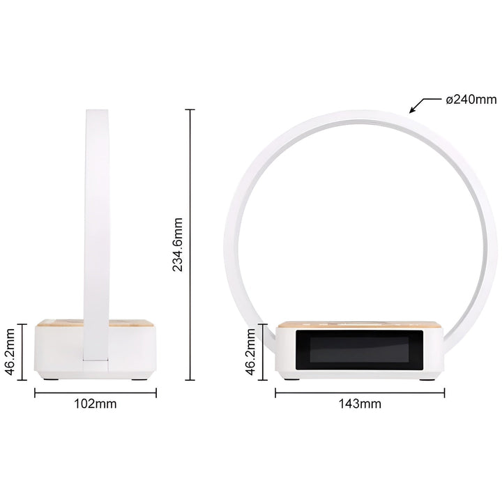 Modern Table Lamp with Wireless Charger and Alarm Function Kalsten