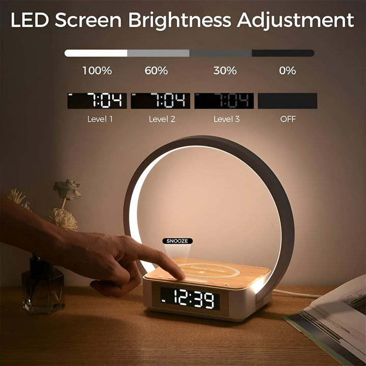 Modern Table Lamp with Wireless Charger and Alarm Function Kalsten