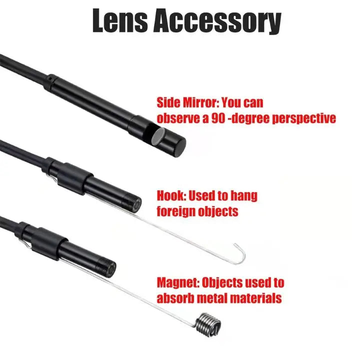 Kalsten | 3-in-1 USB Endoscope Camera – Waterproof, Flexible with 6 LED Lights