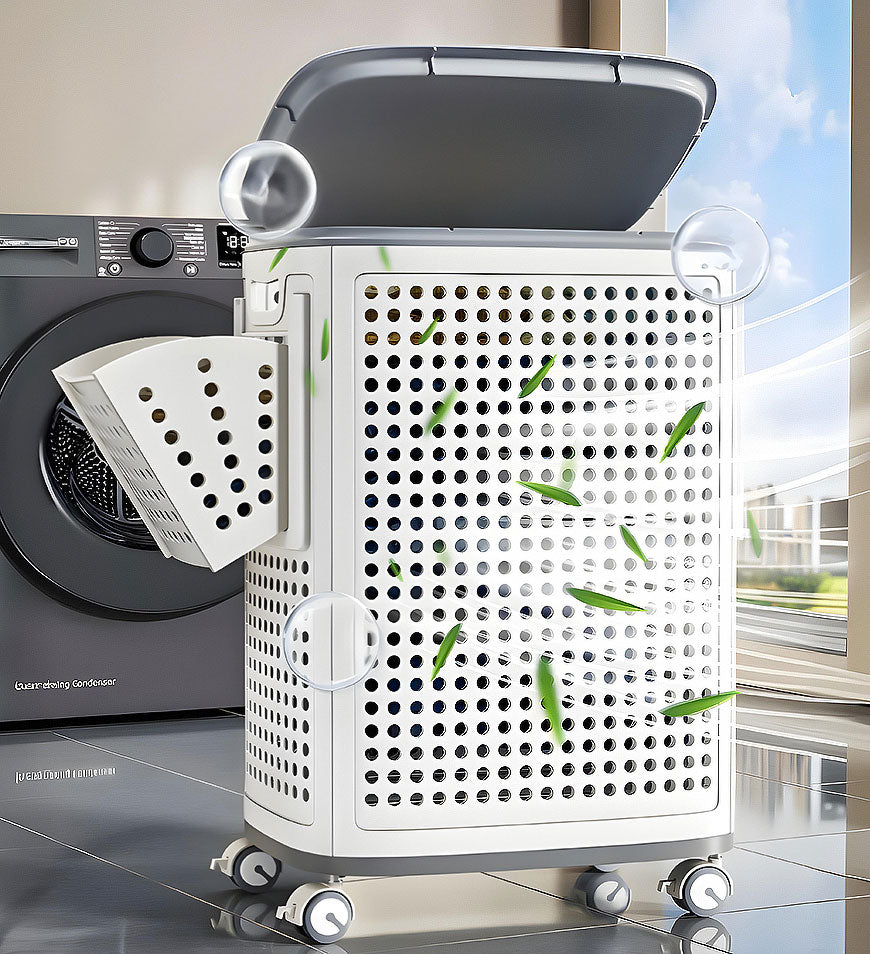 GlideEase Laundry Bin — Effortless laundry carrying without back pain for tidy, fresh clothes | Kalsten