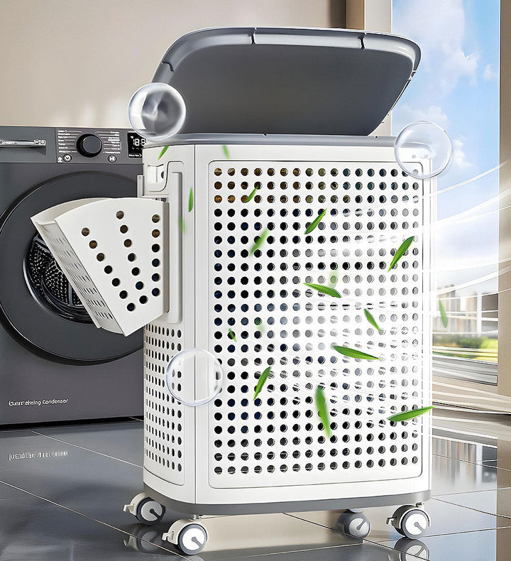 GlideEase Laundry Bin — Effortless laundry carrying without back pain for tidy, fresh clothes | Kalsten