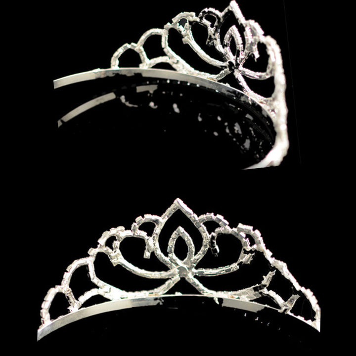 Ladies Elegant Rhinestone Tiara with Floral Design Kalsten