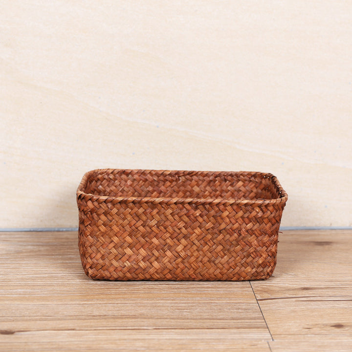 Unisex Rectangular Storage Basket made of Natural Material Kalsten