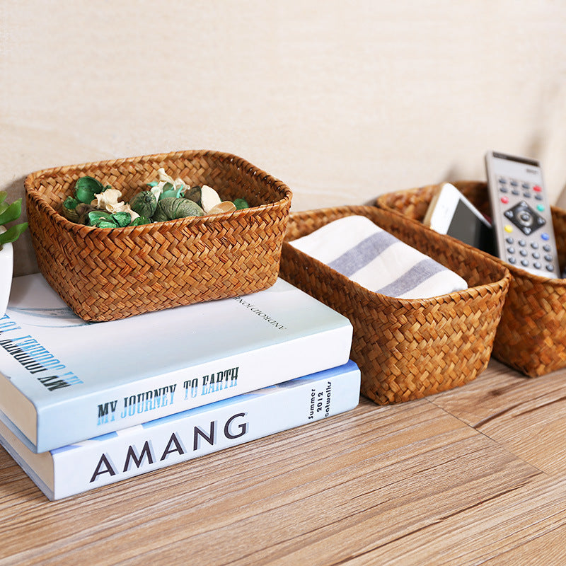 Handcrafted Natural Woven Storage Basket Kalsten
