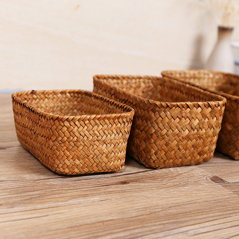 Handcrafted Natural Woven Storage Basket Kalsten