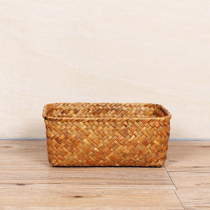 Unisex Rectangular Storage Basket made of Natural Material Kalsten