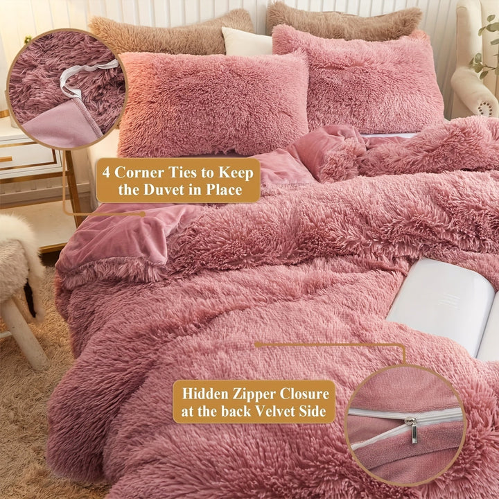 Ultra Soft Plush Duvet Cover Set with Zipper - Luxury & Comfort Kalsten