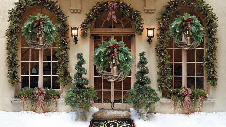 Rustic Boho Christmas Wreath with Pine Cones