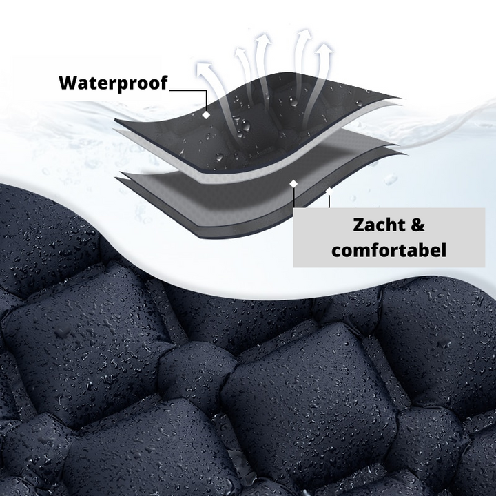 Compact sleeping mat with integrated pillow | Kalsten