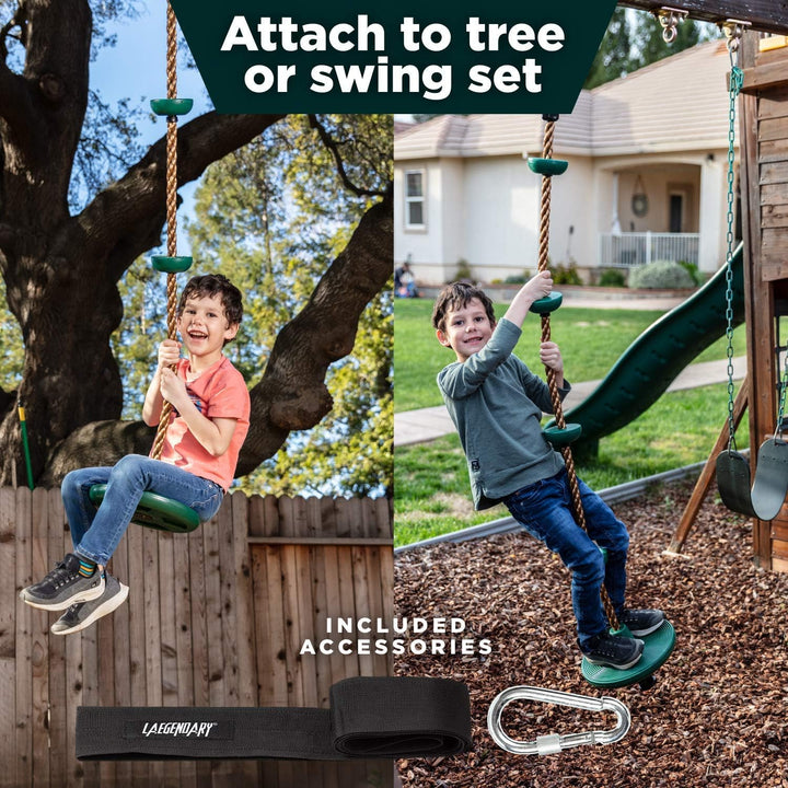 Adventurous Tree Swing Set - with Climbing Rope and Platforms for Children Kalsten