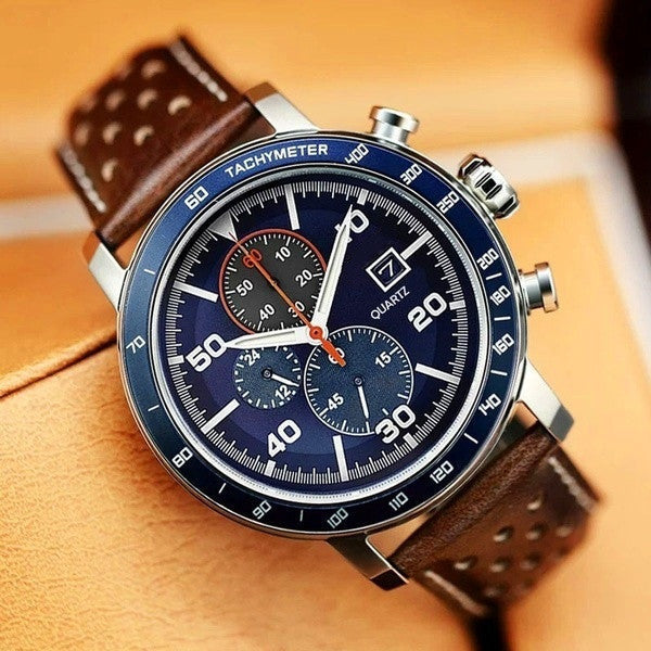 Multifunctional quartz watch with 6 hands for men | Kalsten