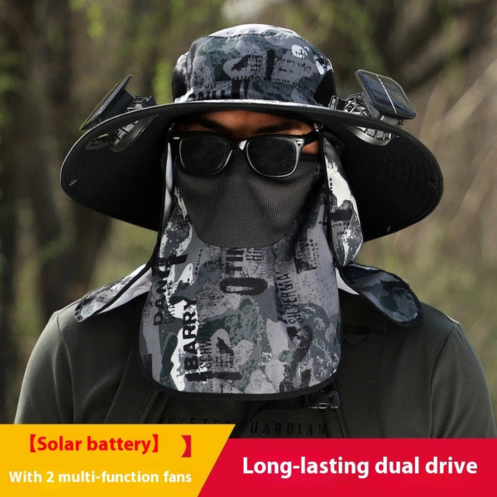 Quick-drying Solar Fan Outdoor Big Brim Sun Hat | Kalsten