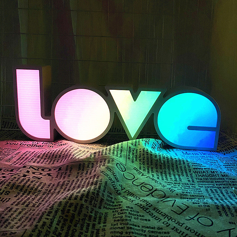 Modern Art Deco waterproof PS LOVE letters LED table lamp for the bedroom | Noxord