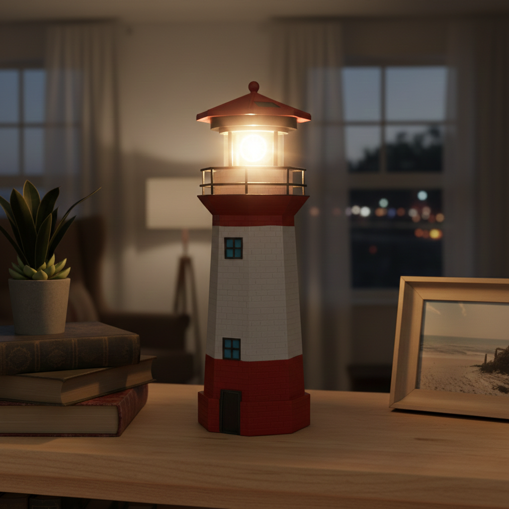 LED Lighthouse Solar Outdoor Landscape Lamp | Noxord