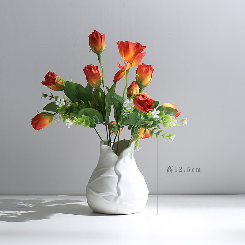 Elegant Sculptural Ceramic Flower Vase