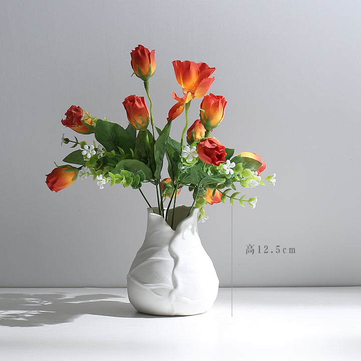 Elegant Sculptural Ceramic Flower Vase