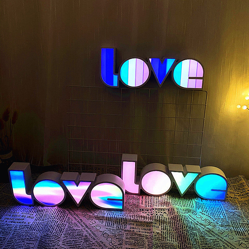 Modern Art Deco waterproof PS LOVE letters LED table lamp for the bedroom | Noxord