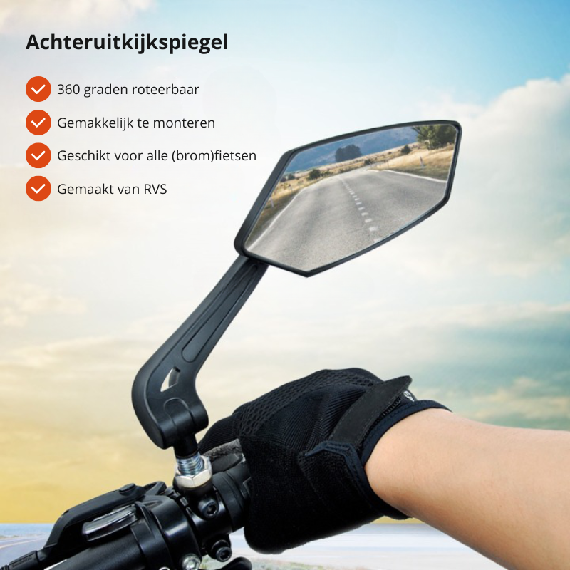 360° rearview mirror for bicycle with handlebar mount | Kalsten