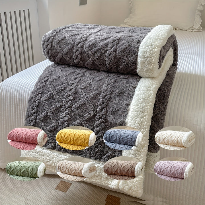 Stylish Reversible Fleece Blanket for Ultimate Comfort and Warmth Noxord