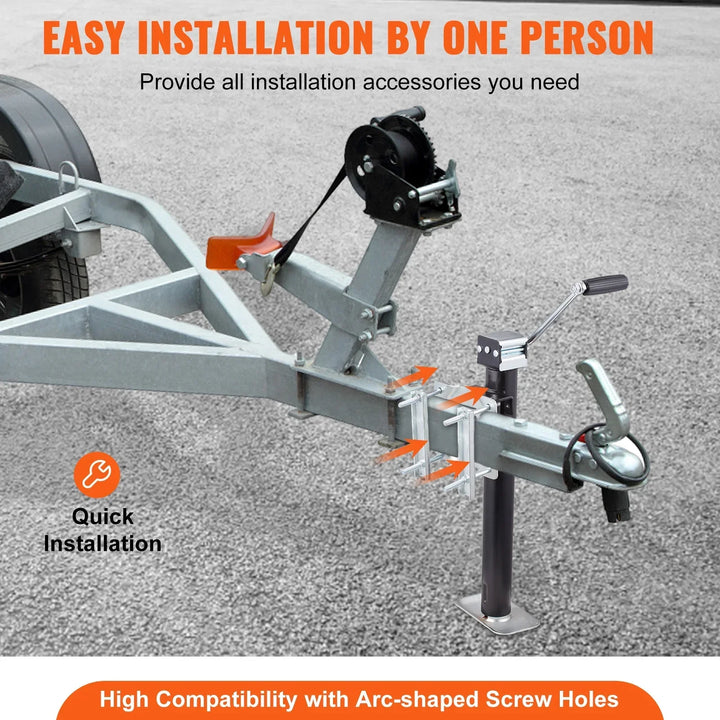 Kalsten | Heavy-Duty A-Frame Trailer Jack with Drop Leg, 5000 lb Capacity
