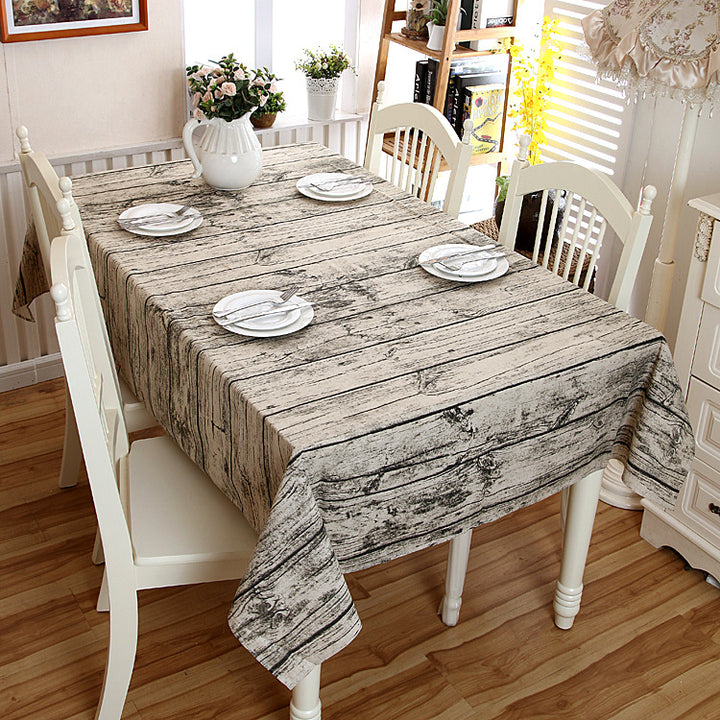 Rustic Wood Grain Tablecloth