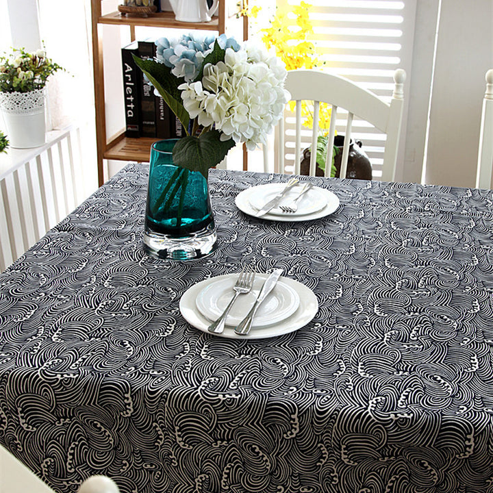 Decorative Tablecloth with Lace Edging