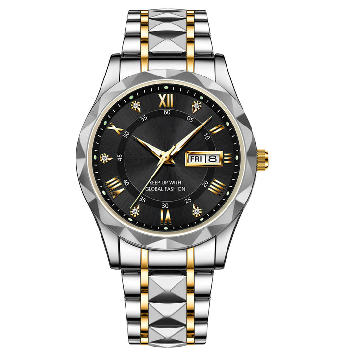 Kalsten | Waterproof Luminous Stainless Steel Two-tone Quartz Men's Watch