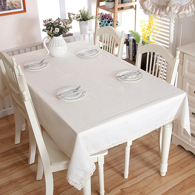 Lace Edged Dining Tablecloth