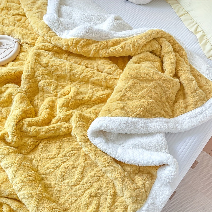Stylish Reversible Fleece Blanket for Ultimate Comfort and Warmth Noxord