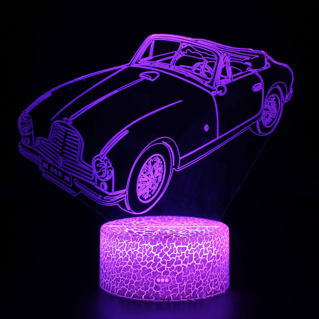 Sports car series 3d night light LED stereo light illusion lamp USB bedside table lamp modeling lamp dimming | Kalsten