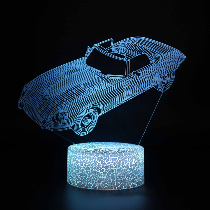 Sports car series 3d night light LED stereo light illusion lamp USB bedside table lamp modeling lamp dimming | Kalsten