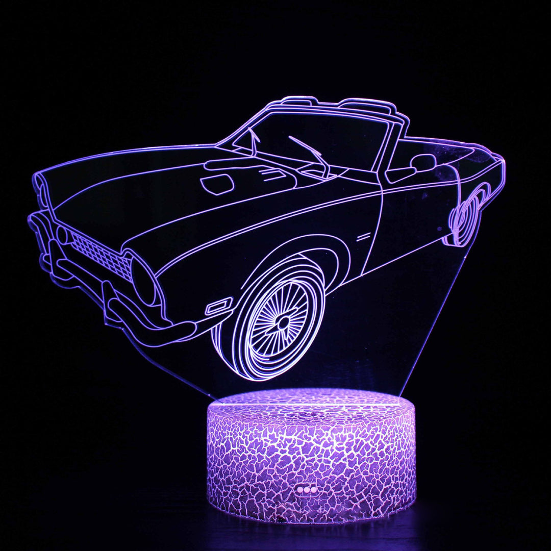 Sports car series 3d night light LED stereo light illusion lamp USB bedside table lamp modeling lamp dimming | Kalsten