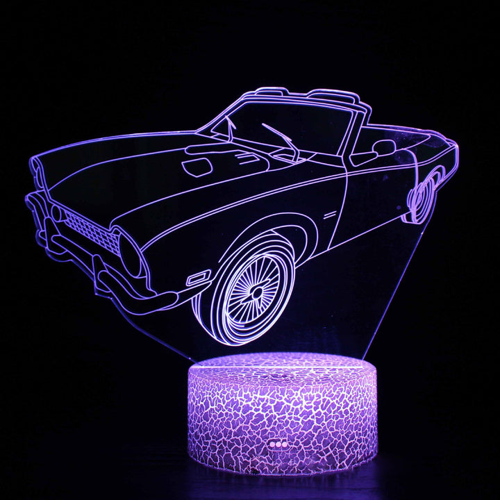 Sports car series 3d night light LED stereo light illusion lamp USB bedside table lamp modeling lamp dimming | Kalsten