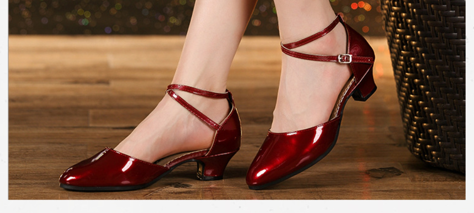 Kalsten | Latin Dance Shoes Soft-Sole 3.5CM Low Heel Practice Footwear
