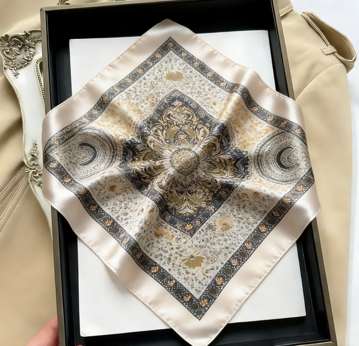 Kalsten | Retro Korean Style Faux Silk Scarf