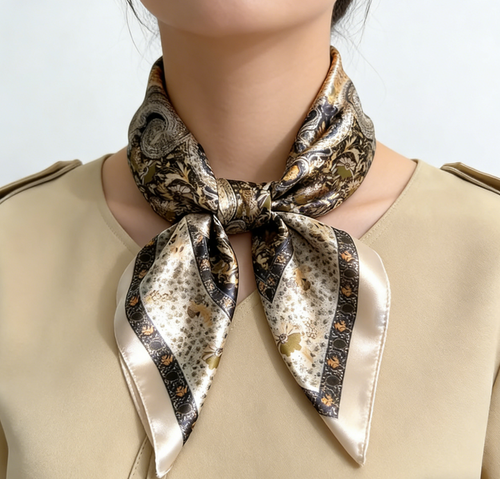 Kalsten | Retro Korean Style Faux Silk Scarf