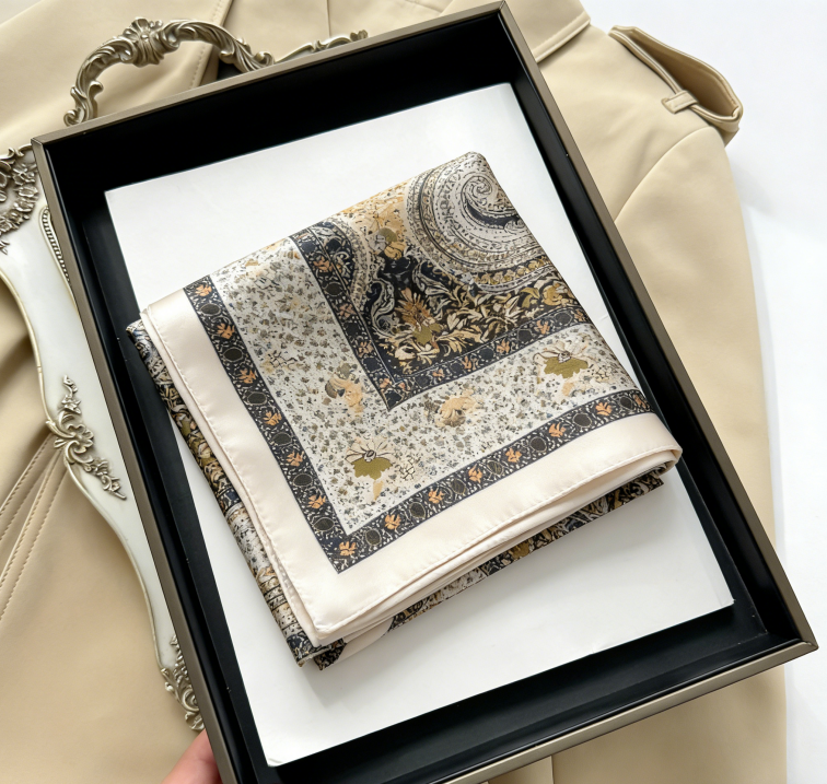 Kalsten | Retro Korean Style Faux Silk Scarf