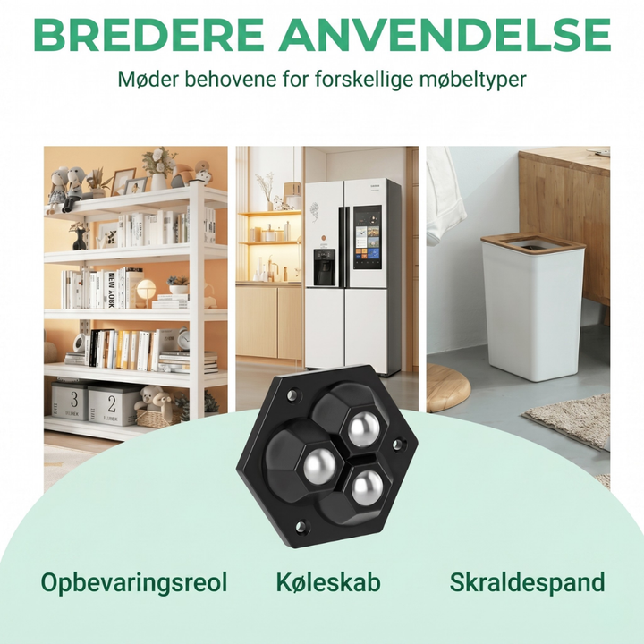 TriGlide 360° furniture wheels with bearings | Kalsten