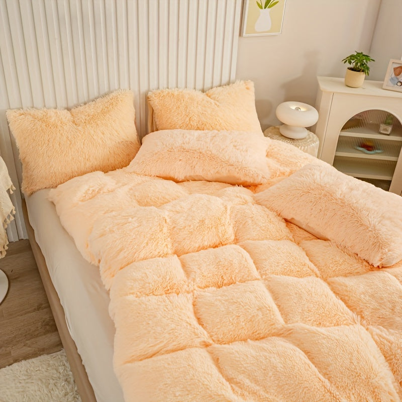 Ultra Soft Plush Duvet Cover Set with Zipper - Luxury & Comfort Kalsten