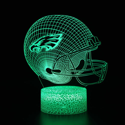 Kalsten | Philadelphia Eagles Football Helmet 3D Optical Illusion Lamp