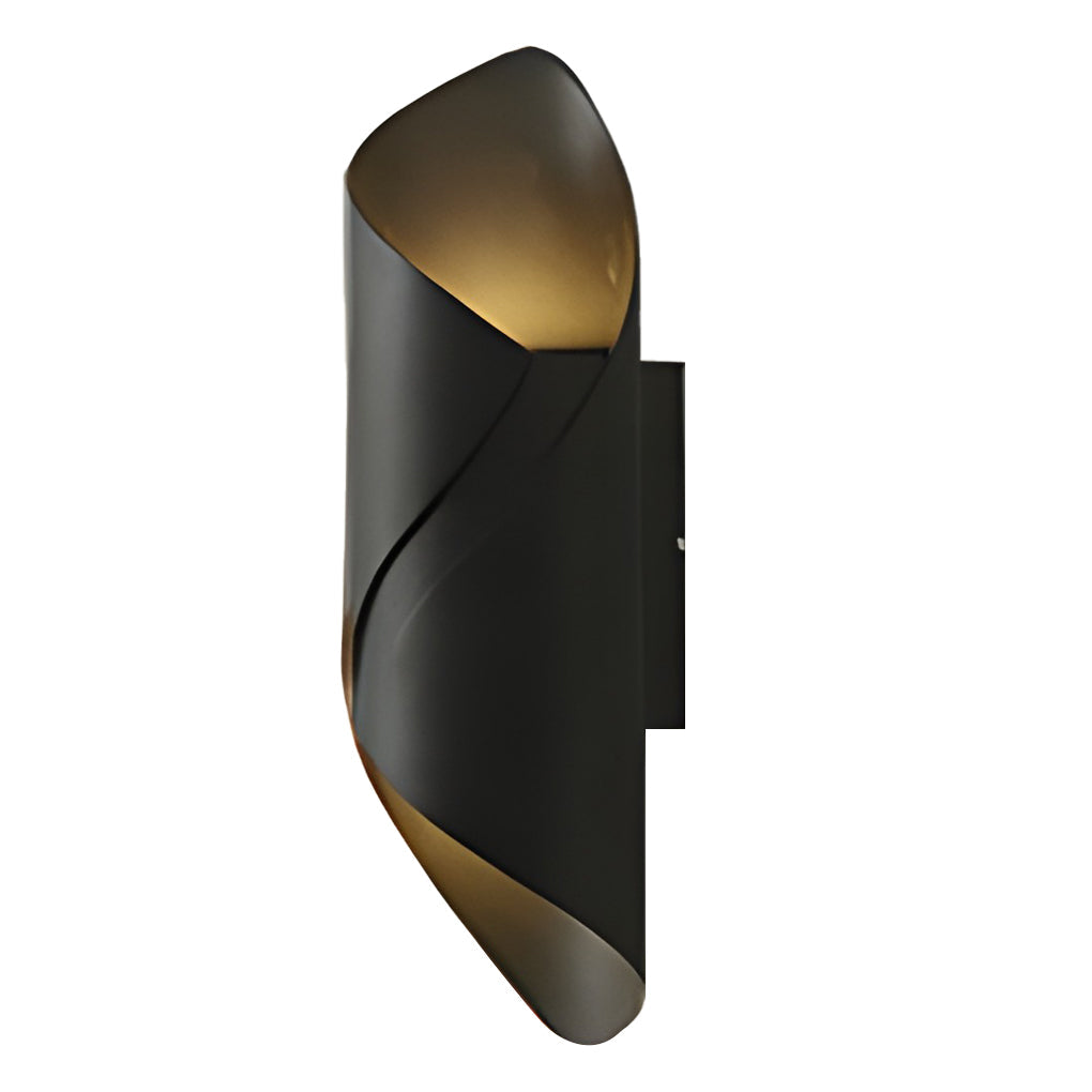 Modern Black Aluminum Outdoor Wall Lamp Kalsten