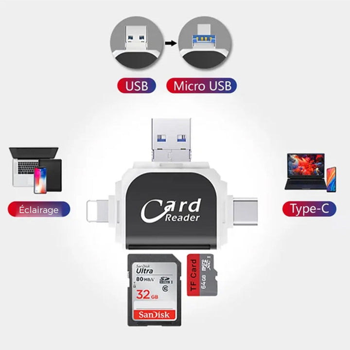 Universal 4-in-1 Sd Tf Card Reader | Kalsten