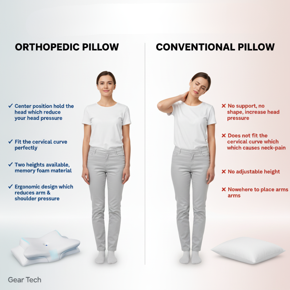 Anti-Snore Memory Foam Sleep Pillow