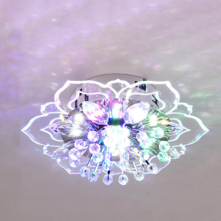 Kalsten GlowPetal | LED Crystal Ceiling Light | Flower Shaped, RGB Color Changing & Energy Efficient