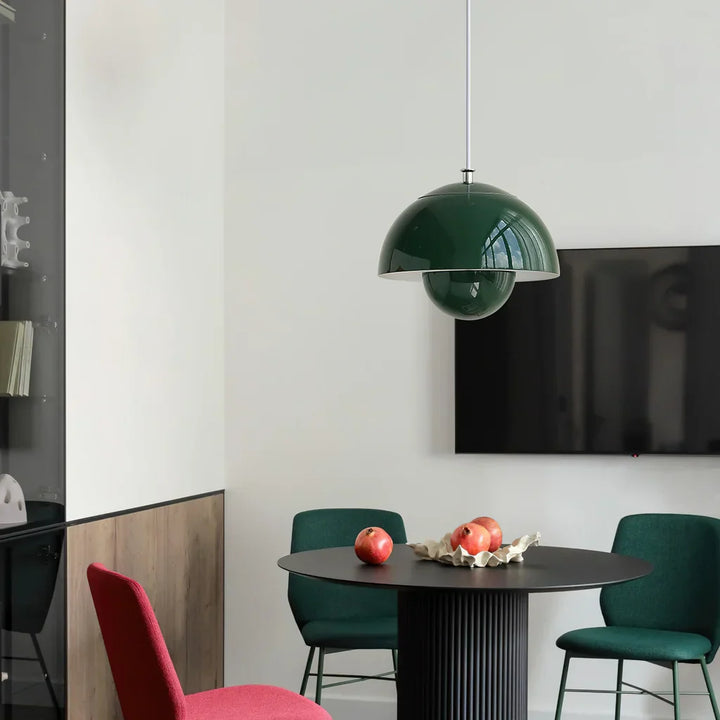 Pendant Light Metal 10 in Spherical Adjustable Living Room Dining Area Modern Chandelier Industrial Style LED Ceiling Fixture | Kalsten